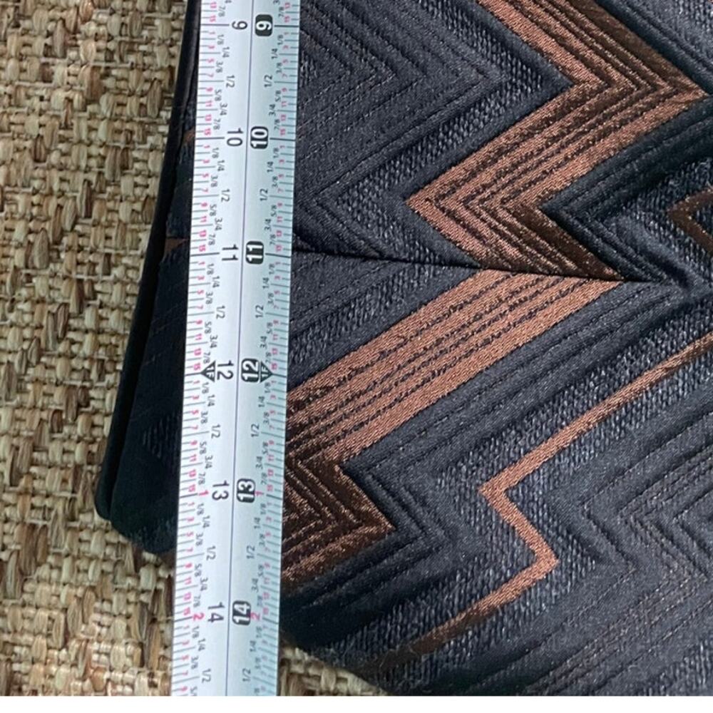 Akris Punto Bronze Black knee length chevron Skirt - Picture 5 of 8